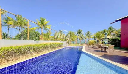 Itacimirim| Village Duplex Pé na Areia| 120m²| 3 Suítes| 1 Vaga| Mobiliado