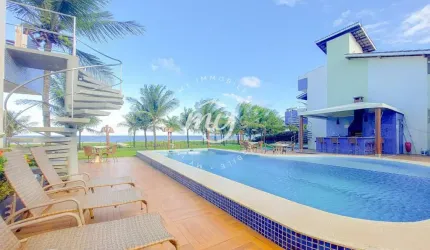 Itacimirim|Apartamento com Terraço 73m²| 3 Suítes|1 Vaga| Mobiliado| Pé na areia