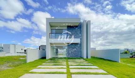 Camaçari| Terras Alphaville| Casa Duplex Nascente| Alto Padrão 165m²| 4 Dormitórios| 2 Vagas