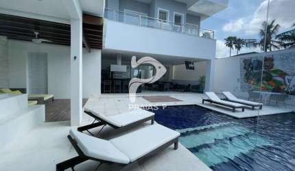 Casa em condomínio fechado com 5 quartos à venda na Abilio José Vasconcelos Carvalho (rua 67), --, Jardim Acapulco, Guarujá por R$ 4.600.000