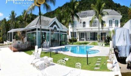 Casa em condomínio fechado com 5 quartos para alugar no Balneario Praia do Perequê, Guarujá  por R$ 42.000