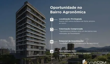 Studio na Agronômica em excelente localização