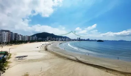 Apartamento na Ilha Porchat, São Vicente com vista para o mar