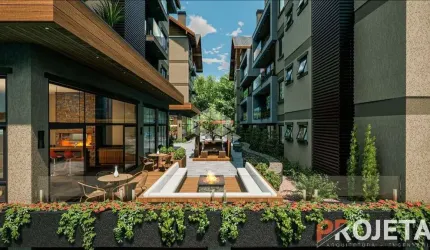 Apartamento com 1 suíte, lavabo, 59,03m², 1 vaga, no Centro de Gramado
