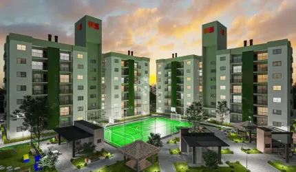 Apartamento na planta  com dois quartos sendo uma suite em Penha-SC