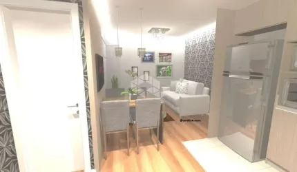 Apartamento próximo à Lagoa do Rizzo, com 2 dormitórios e 1 vaga de garagem.