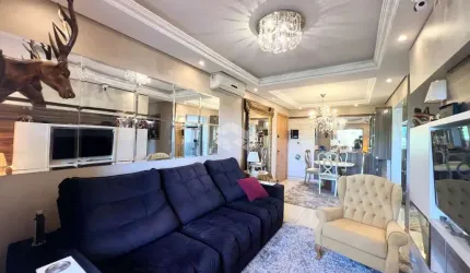 Apartamento 78,29m² mobiliado 2 Dormitórios 01 vaga coberta no Bairro Nossa Senhora das Graças em Canoas