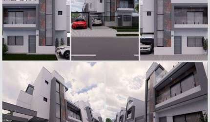Sobrado de frente com 135 m² com 3 quartos com 3 suítes no Capão Raso - Curitiba - PR