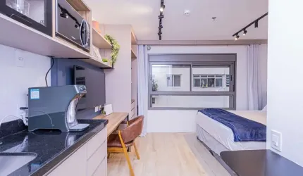 Studio Athos Paraíso com 21 m²  1 dormitório e 1 banheiro  PARAÍSO SP