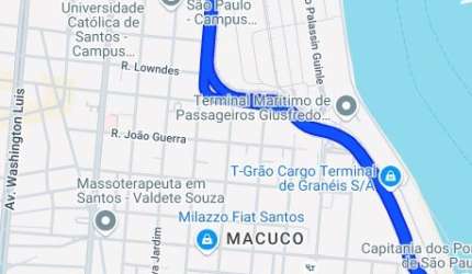 Galpão  coberto com 10.000m  beirando  avenida do Porto de Santos