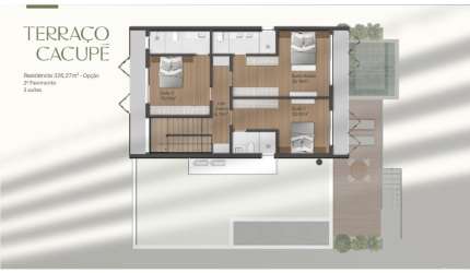 Casa Alto Padrão com 326,27m³ e 3 suítes no Cacupé