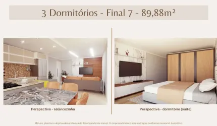 Apartamento 3 Dormitórios Sacada com Churrasqueira Ecoville