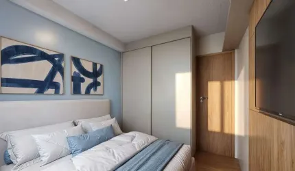 Apartamento com 2 dormitórios com varanda à venda, 36 m² por R$ 235.000