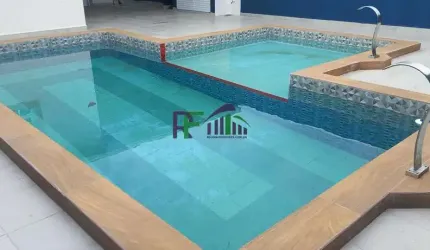 Casa 3 suites com piscina e churrasqueira 400 metros da praia - Jamaica - Itanhaem.
