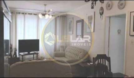 Apartamento de 2 dormitorios no boqueirão em Santos frente a praia