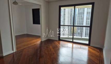 Apartamento para locação  de 90 m2, com 2 vagas semi mobiliado no Itaim Bibi