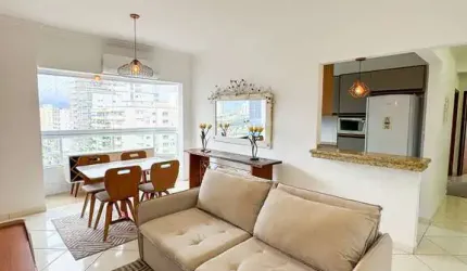 Apartamento com 2 quartos e vista para o mar na Guilhermina em Praia Grande