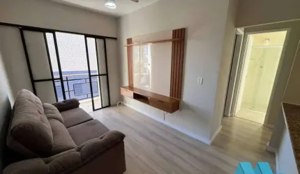 Apartamento 1 quarto com sacada, elevador e garagem em Praia Grande