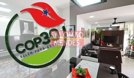 COP 30. Apartamento 02 suítes com serviços - Frente Praça Batista Campos.