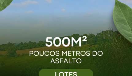 Ds(terreno a apenas 400m2 do asfalto!!