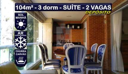 Morumbi 104m² com 3 dormitórios e 1 suíte  2 vagas mais depósito