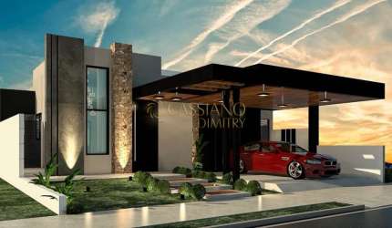 Casa térrea à venda de 170m² | 03 dormitórios sendo 03 suítes e 02 vagas de garagem | Condomínio Reserva Aruanã - Bairro da Floresta | São José dos Campos