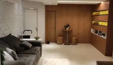 Apartamento na Gleba Palhano com 110m² úteis, 3 quartos, suíte, completo em armários mobiliado