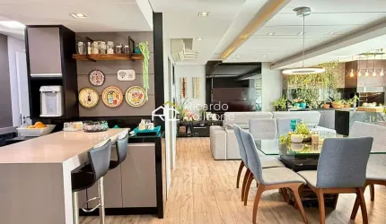 Apartamento PORTEIRA FECHADA, Face Norte, 131m2, 3 quartos, 1 escritório, 2 vagas separadas.