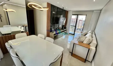 Lindo apartamento recém mobiliado , com 3 quartos e sacada