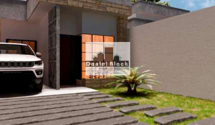 Casas 2 Quartos, Suíte com Closet, Bairro Andyara – Pedro Leopoldo, 135m²
