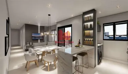 Apartamento com 3 quartos à venda na Rua Vinte e Dois de Abril, 456, Centro, Pinhais, 77 m2 por R$ 549.000