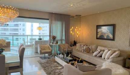 Le Parc 196m², suíte master com closet, 4/4, finamente decorado, mobiliado, 4 suítes, área de serviço, 3 vagas + depósito, Agende sua visita!