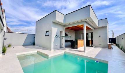 Casa em condomínio na cidade de Caçapava com 03 suítes, 184m2.