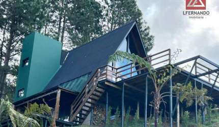 Chalé 2 dormitórios, sendo 1 suíte à venda, 100 m² por R$ 1.800.000 - Alto Rio das Antas - Rancho Queimado/SC
