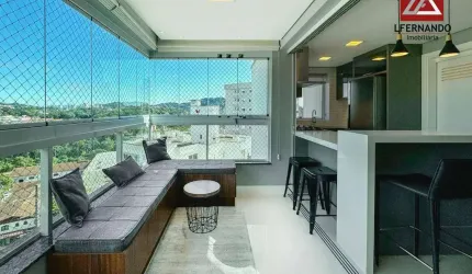 Apartamento mobiliado com 3 dormitórios, sendo 1 suíte à venda, 101 m² por R$ 899.000 - Velha - Blumenau/SC