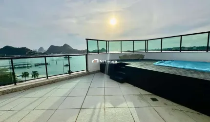 Apartamento/Cobertura 4 Suítes, 3 vagas,Frente Mar, Charitas Niterói