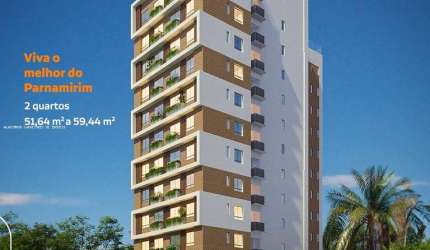 Apartamento para Venda em Recife, Parnamirim, 2 dormitórios, 1 suíte, 2 banheiros, 1 vaga