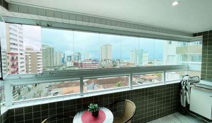 Apartamento 01 dormitório - Mobiliado - Vista Mar -  Bairro: Mirim