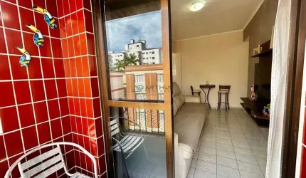 Apartamento à venda em Praia Grande, 01 dormitório, sacada com frente rua