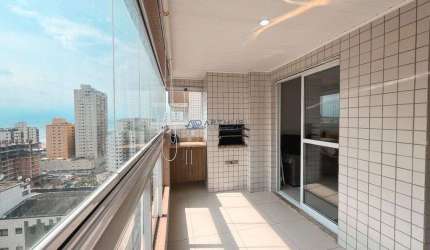 Apartamento à Venda em Praia Grande com 1 quarto, 1 suíte e Vista Mar