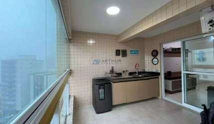 Apartamento à Venda em Praia Grande,2 quartos,1 suíte,Varanda Gourmet, Vista Mar