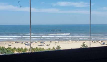 Apartamento em Praia Grande Vista mar, Vila Mirim com 2 quartos, 2 suítes, 78m²