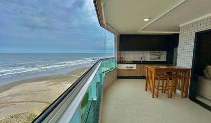 Apartamento Frente Mar à venda em Praia grande, 3 dormitórios e Lazer Completo