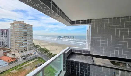 Apartamento à venda em Praia Grande com 3 dormitórios, com vista mar e lazer