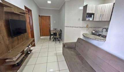 Apto 1 dorm, 40m², 1 vaga, lazer completo, no Boqueirão em Praia Grande
