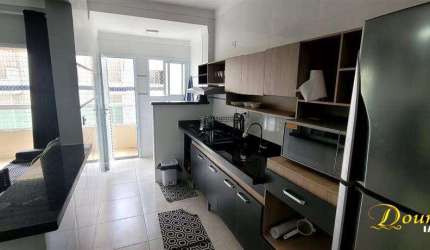 Apto de 2 dorm(s), sendo 1 suíte, com varanda gourmet e lazer, mobiliado no Real em Praia Grande SP