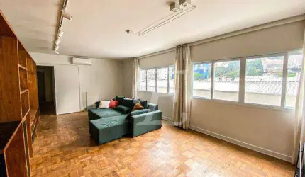 Apartamento para alugar reformado com 2 quartos e 1 vaga de garagem na parte plana dos Jardins. Ar-condicionado em todos os ambientes e cozinha integr