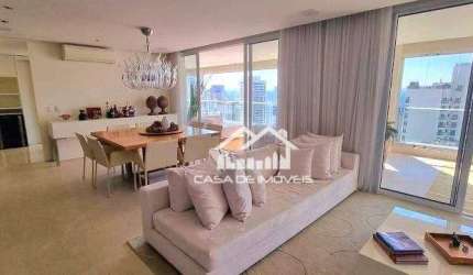 Vende apartamento com 274m², 3 suítes, 4 vagas, vista livre, varanda gourmet, no  Brooklin