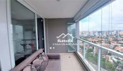 Aluga apartamento mobiliado, com 45m², 1 vaga, lazer completo, no Brooklin