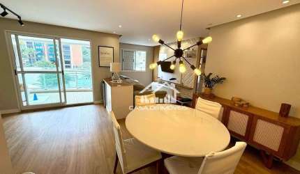 Vende apartamento mobiliado de 78m², com 2 dormitórios, 1 suíte, 2 vagas e lazer.
